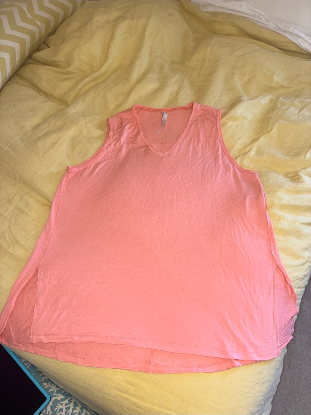 Melissa McCarthy Seven7 -Sleeveless V-Neck Tank Top - Coral Pink